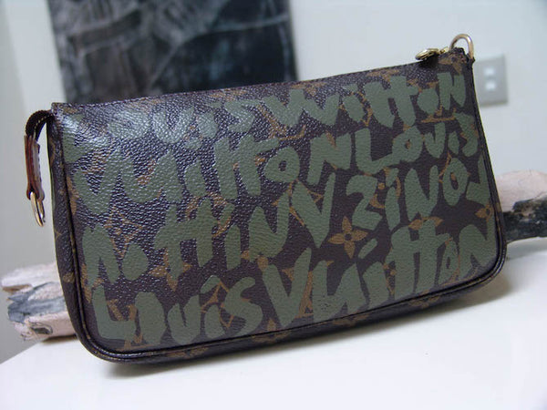 Louis Vuitton Bag LE Graffiti Khaki Monogram Pochette Accessoires – My Haute