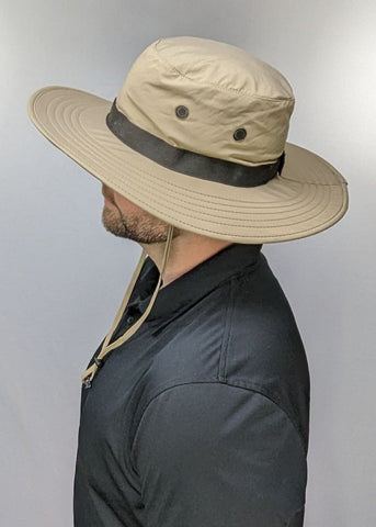 Extra Wide Brim Sun Hat With Strap