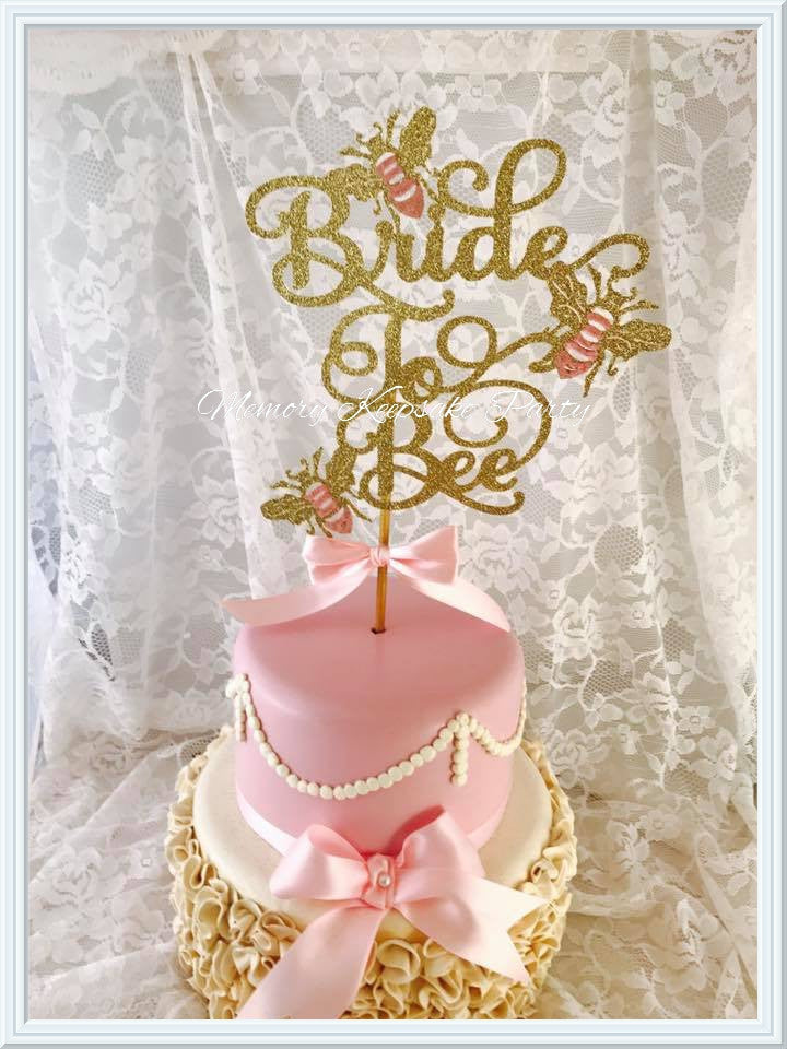 Bride To Bee Cake Topper Memory Keepsake Parties