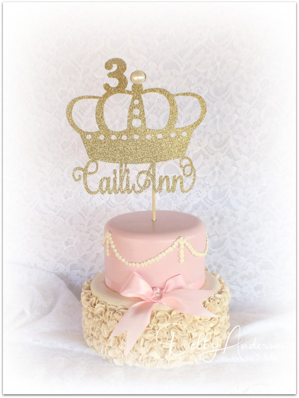 Princess Crown Cake Topper - Memory Keepsake Parties