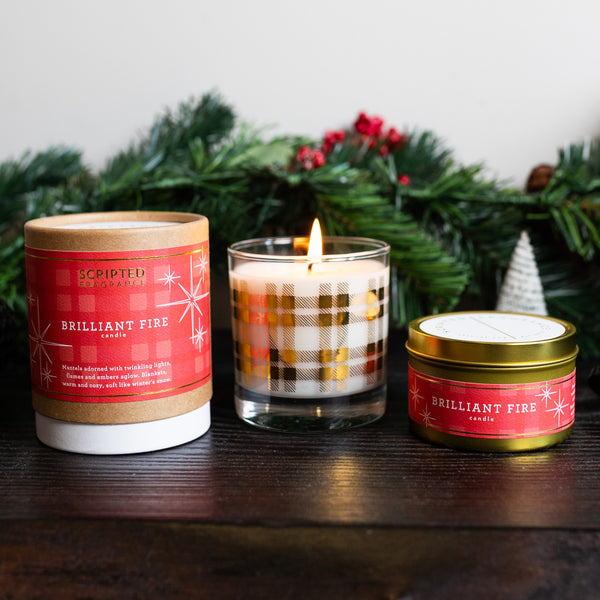 Brilliant Fire Holiday Soy Candle_Scripted Fragrance
