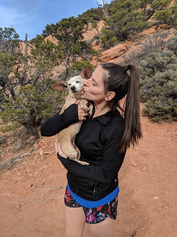 girl with dog