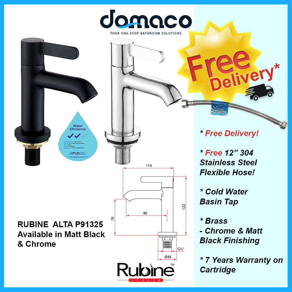 Rubine Alta P91325 Basin Tap domaco.com.sg