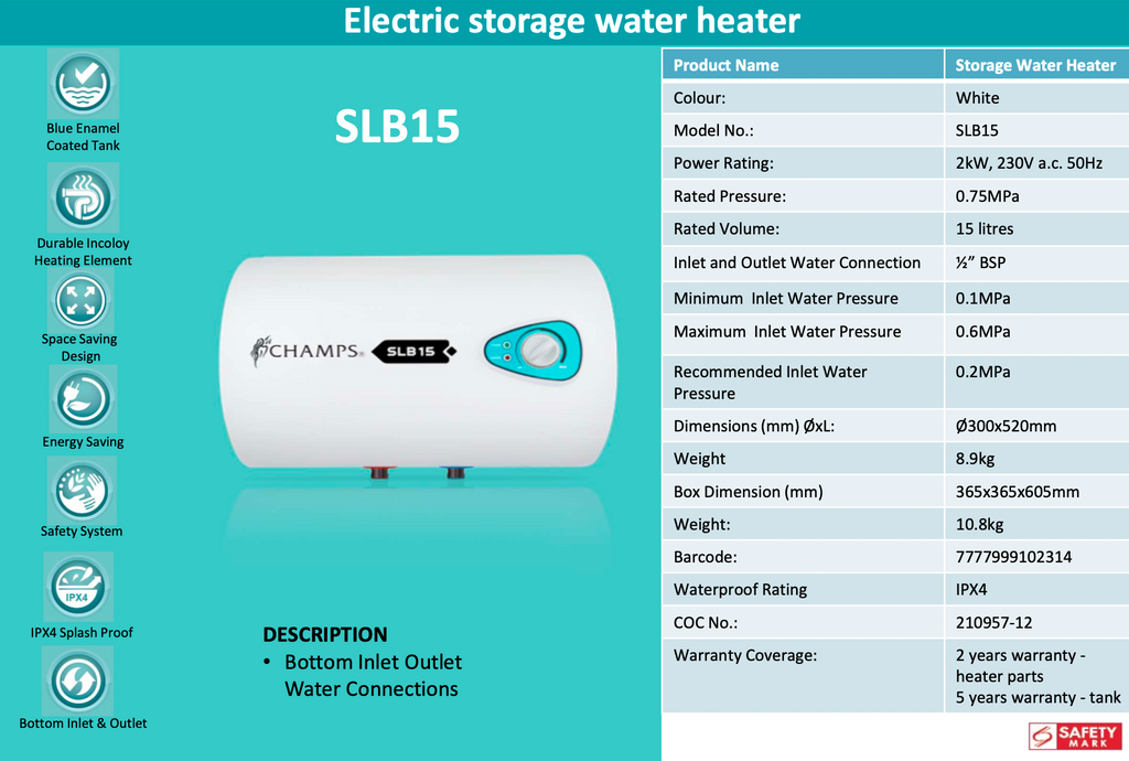 Champs SLB 15 or 25 Storage [15L/25L] domaco.com.sg