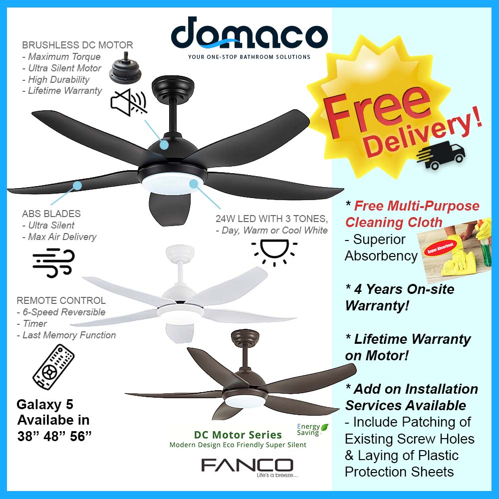 Fanco Galaxy 5 DC Ceiling Fan domaco.com.sg