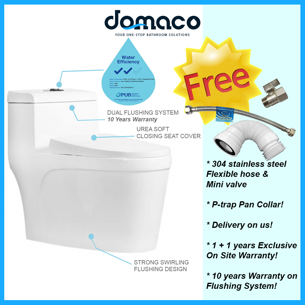 Mayfair 8126 Swirling Flushing 1-Piece Toilet Bowl domaco.com.sg