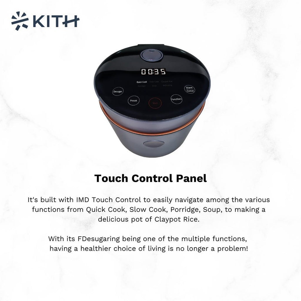 Kith Low-Sugar Rice Cooker LRC-1L-BK domaco.com.sg