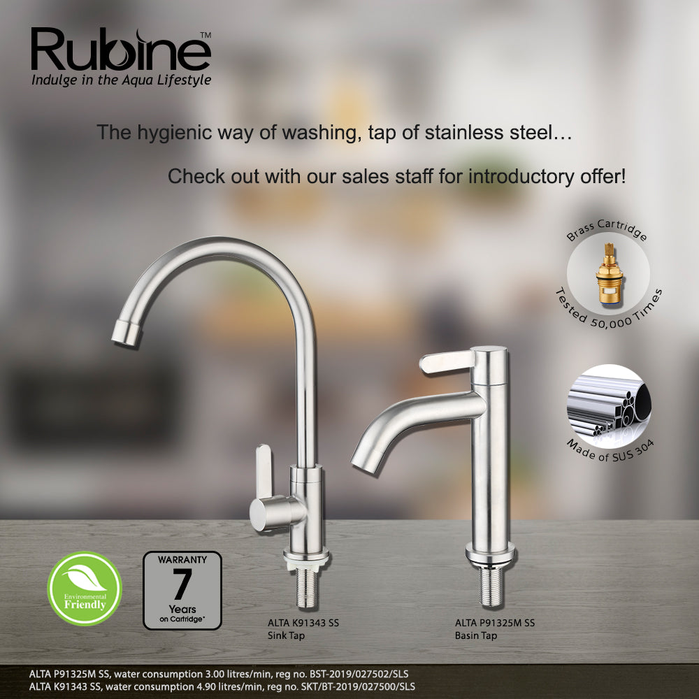 Rubine Alta T91331 SS Stainless Steel Two Way Tap domaco.com.sg