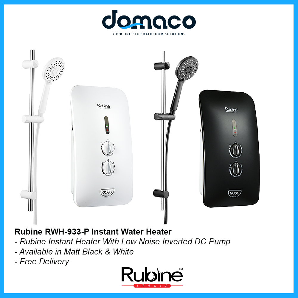 Rubine RWH-933-P Instant Heater with DC Water Booster Pump domaco.com.sg
