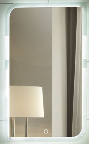 large wall mirror with lights