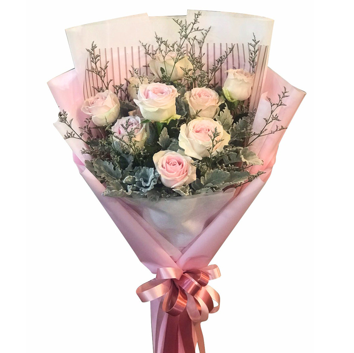 Bouquet Of Dusty Pink Roses – April Flora