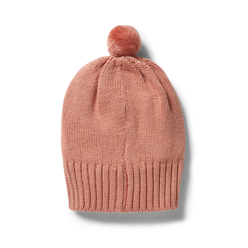 Knitted Cable Hat- Cream Tan