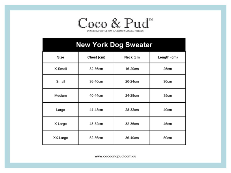 Coco & Pud New York Dog Sweater - Pink