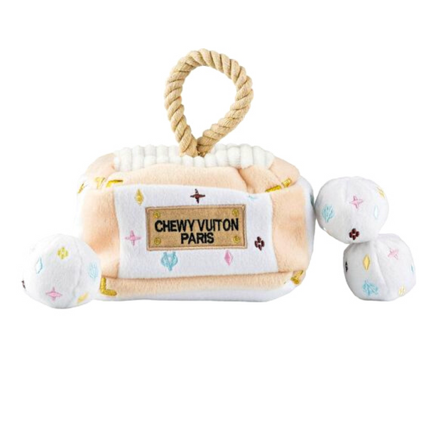 Checker Chewy Vuiton Trunk Activity Toy – Coco & Pud