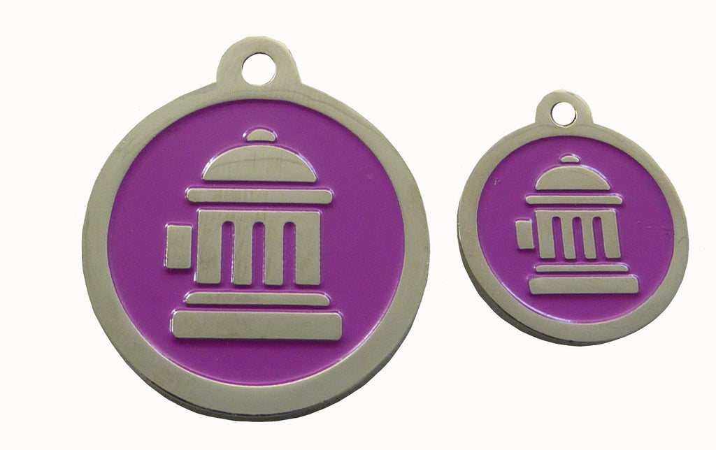 Fire Hydrant ID Tag - Purple & Silver – Coco & Pud