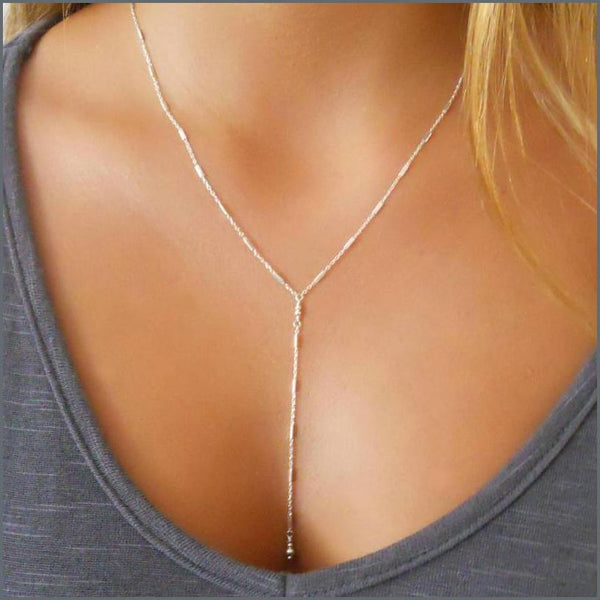 Dainty Sterling Silver Figaro Necklace, Minimalist Silver Link Chain N–  annikabella