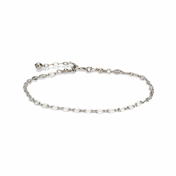 Heart Bracelet, Dainty Sterling Silver Heart Link Chain Bracelet