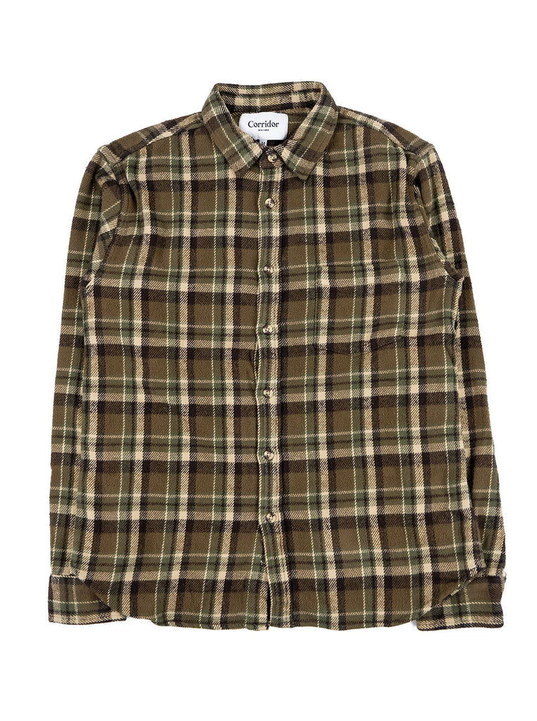 Corridor - Fuzzy Shirt - Olive Flannel – The Northern Fells Clothing ...