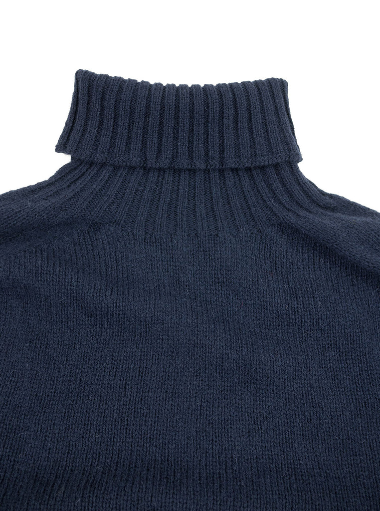 Northern Fells - Fishermans Roll Neck Sweater - Navy – The Northern ...