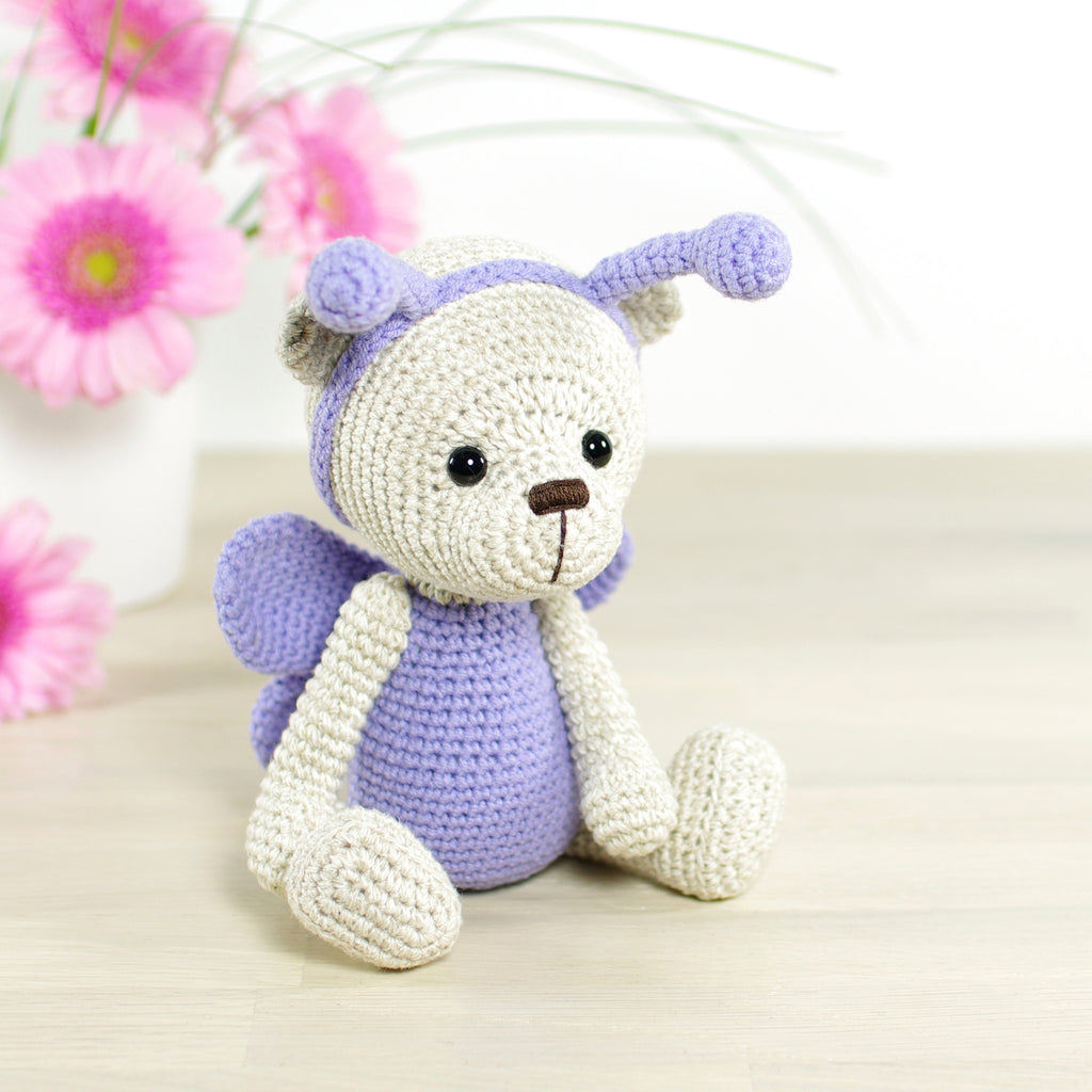 teddy bear with butterfly