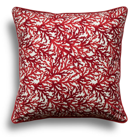 large red throw pillows