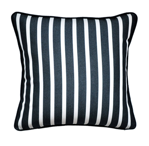 Black and White Striped Pillow Cover - Sunbrella® Fabric ...