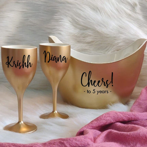 Unbreakable Wine Glass with Customisable Name - Set of 1