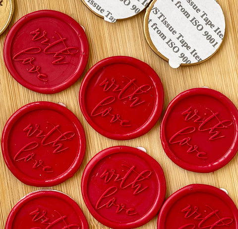 Ready Made Wax Seal Stamp - Happy Mother's Day Heart Shape Day Wax Seal Stamp