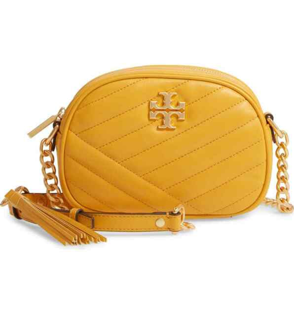 Tory Burch Women's Kira Chevron Small Camera Bag Devon Sand 60227