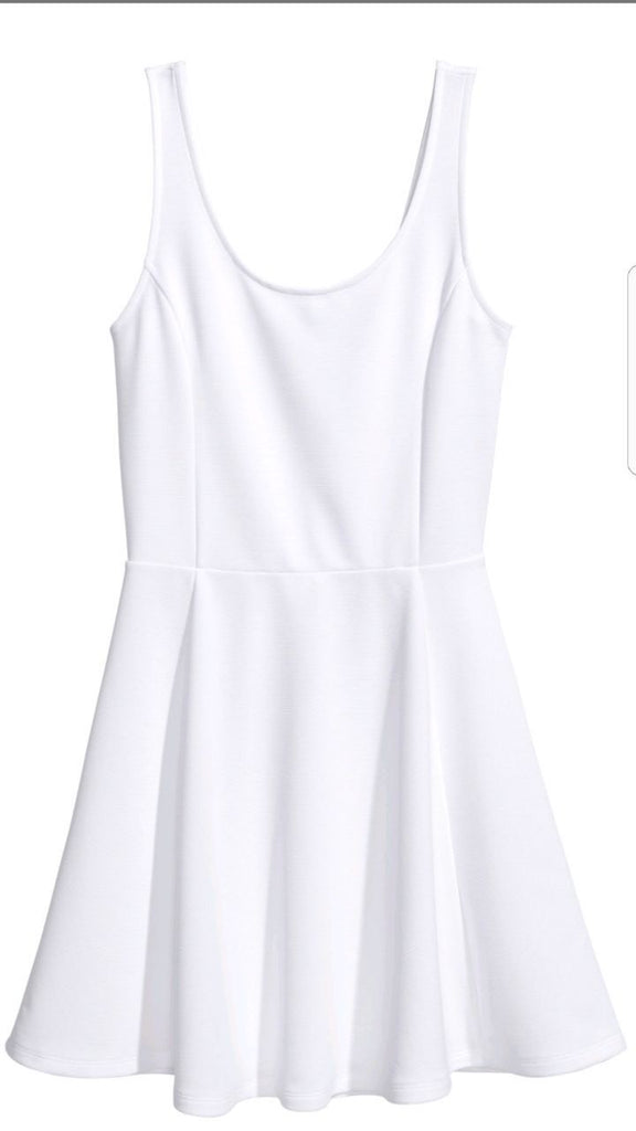 white jersey dress