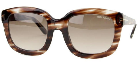 Tom Ford Christophe TF279 49F-Women Rectangular Sunglass Brown Marble ...