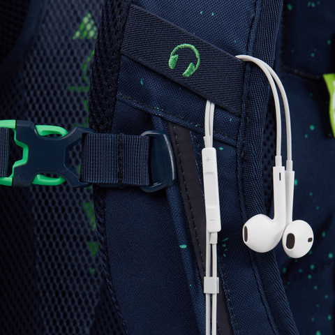 Satch backpack earphone feature