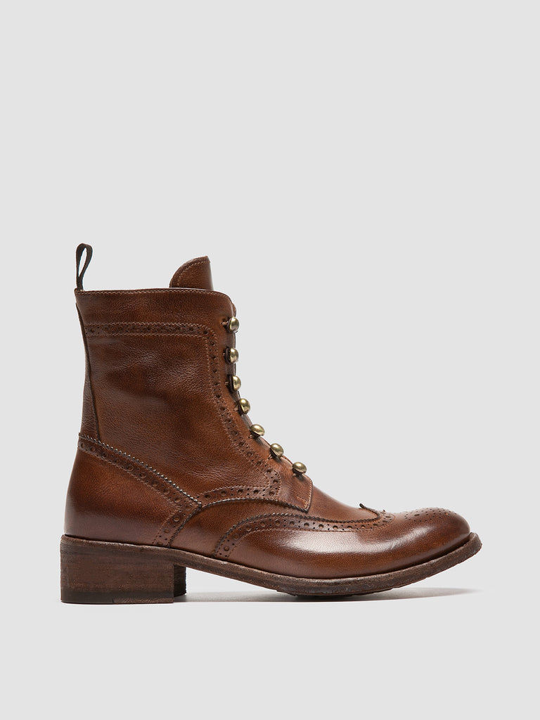 Women's Brown Leather Boots LISON 017 – Officine Creative EU