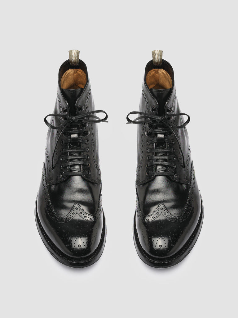 Men's Black Leather Boots ANATOMIA 016 – Officine Creative EU