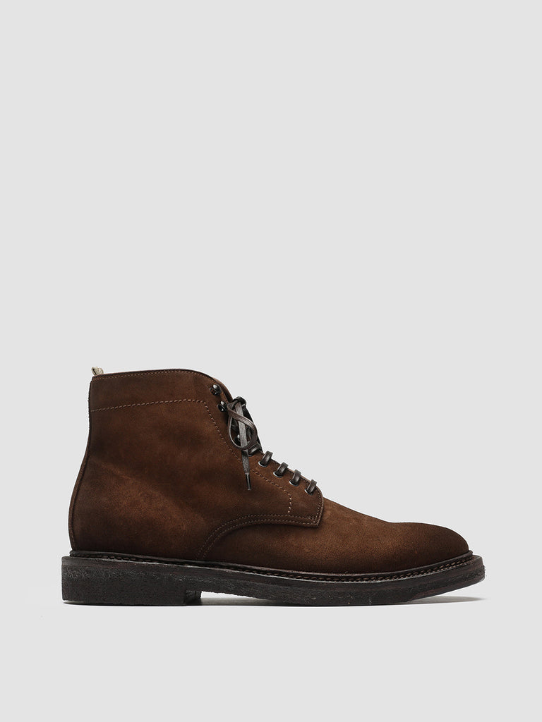 Men's Dark Brown Leather Boots: UNIFORM 018 – Officine Creative EU