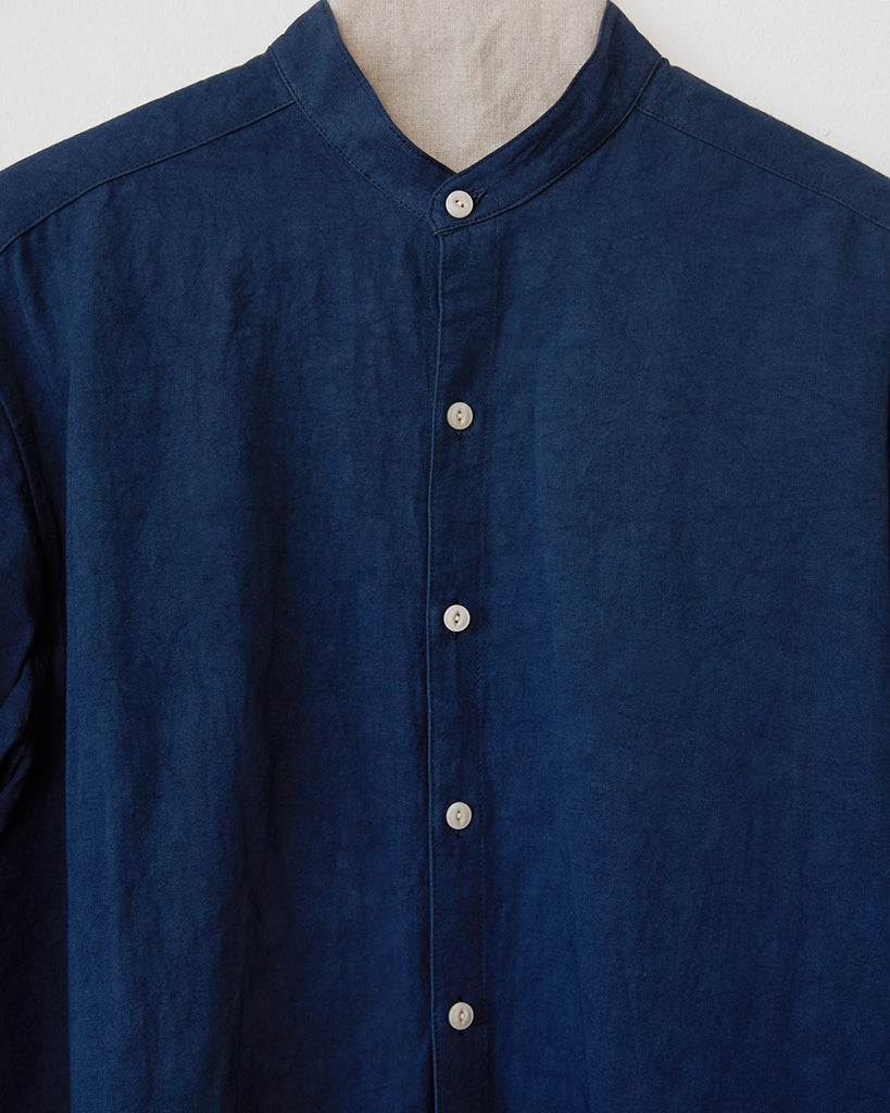 Blluemade AW18 tuxedo shirt in night blue