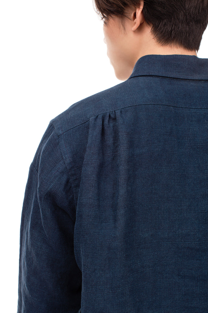 blluemade french linen pullover workwear indigo