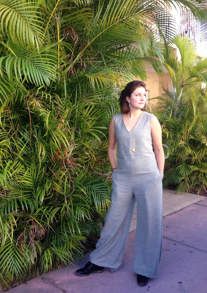 Rachel Reese blluemade jumpsuit linen Miami art