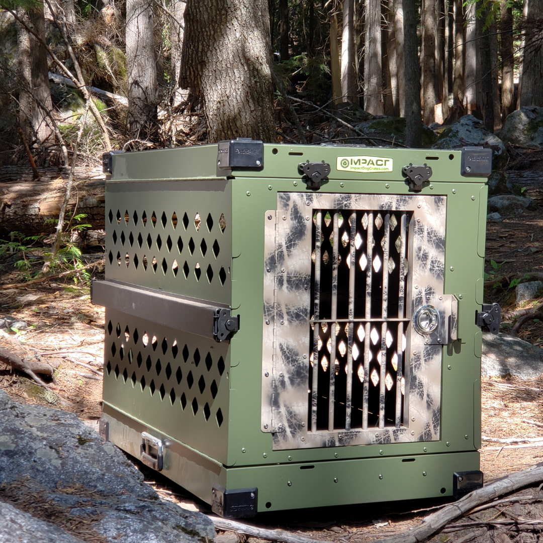 od green camo dog crate