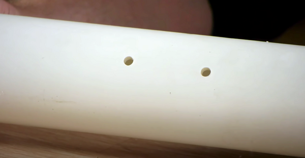 drill holes in pvc pipe