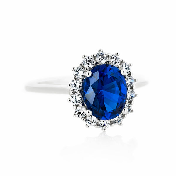 Princess Diana Sapphire Engagement Ring – Celtic Crystal Design Jewelry