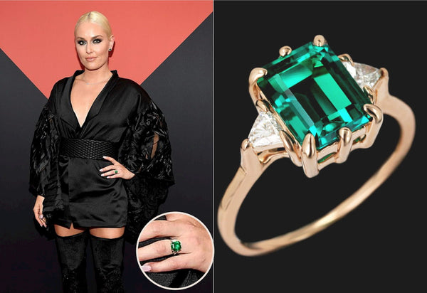 Buy Crazy Rich Asians Inspired 5 Carat Emerald and Pear Moissanite  Engagement Wedding Cocktail Statement Ring, 14k Yellow Gold Online in India  - Etsy