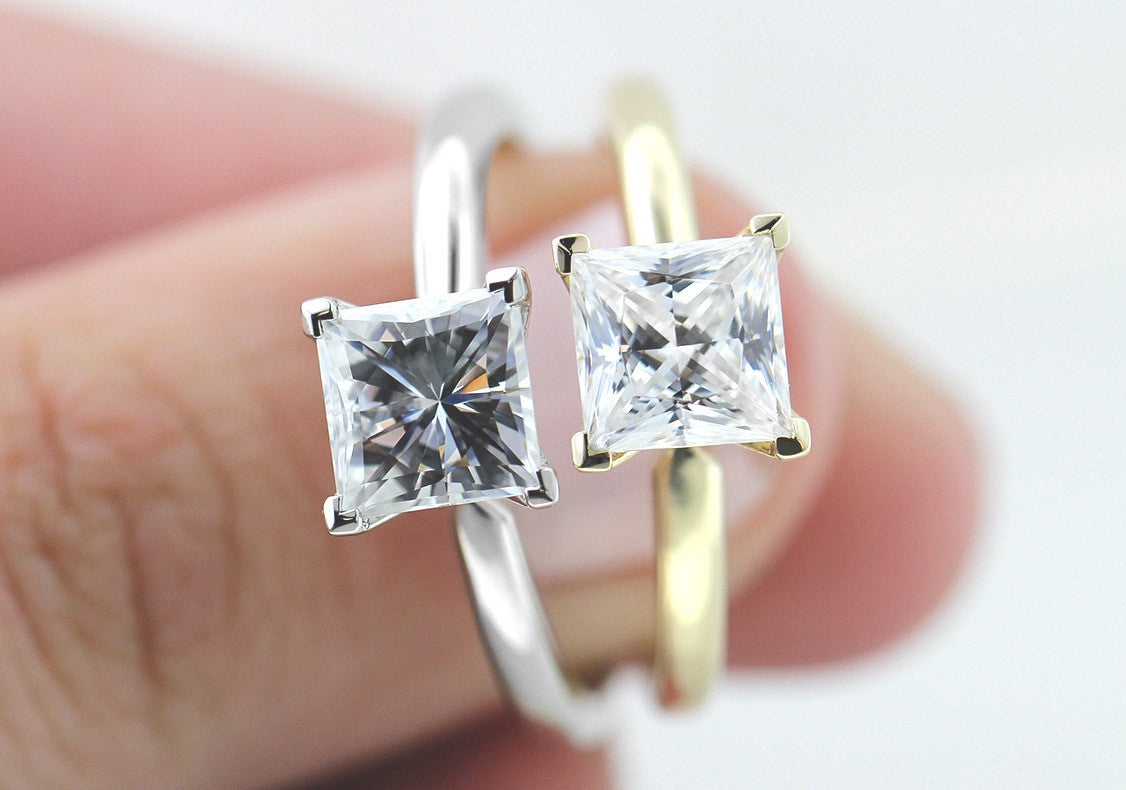 Moissanite 대 다이아몬드 하이브리드