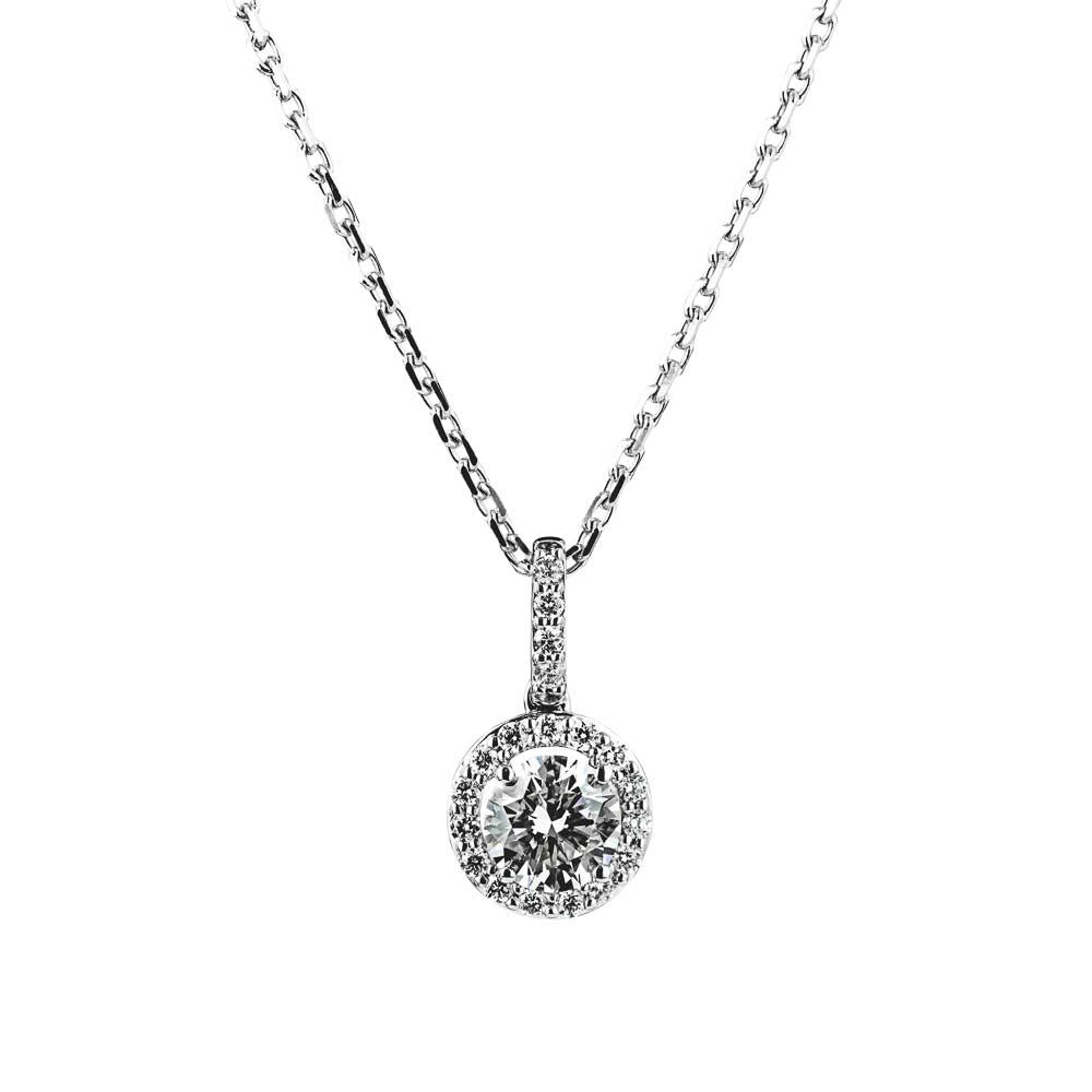 Lab Grown Diamond V-Necklace | MiaDonna 14K White Gold