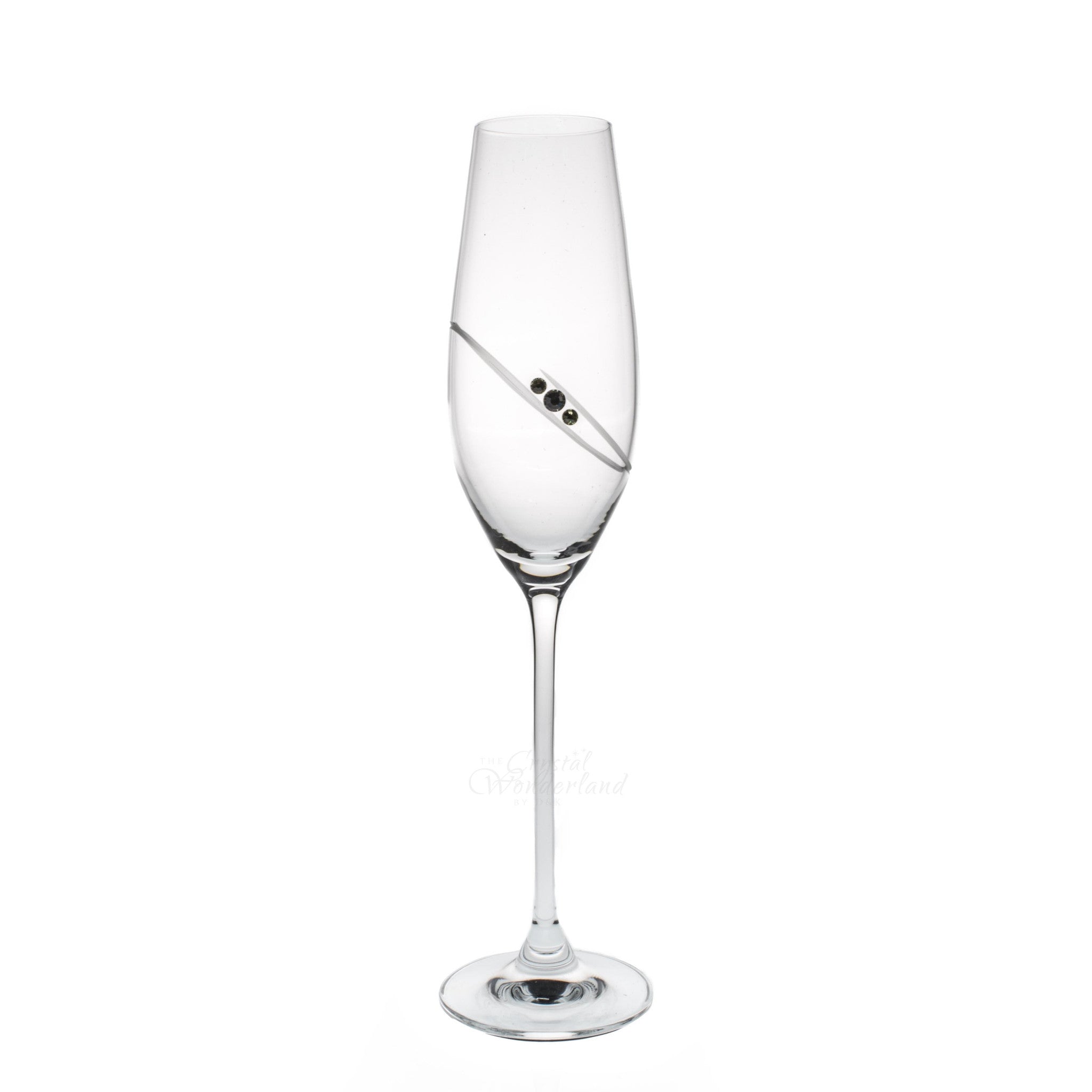 champagne glasses with diamonds