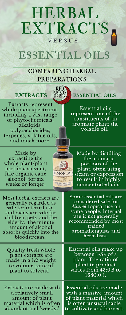 Herbal Extracts vs Essential Oils