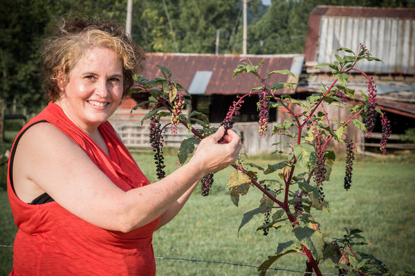 Jeannie Dunn and Poke Root Herb (Phytolacca americana)