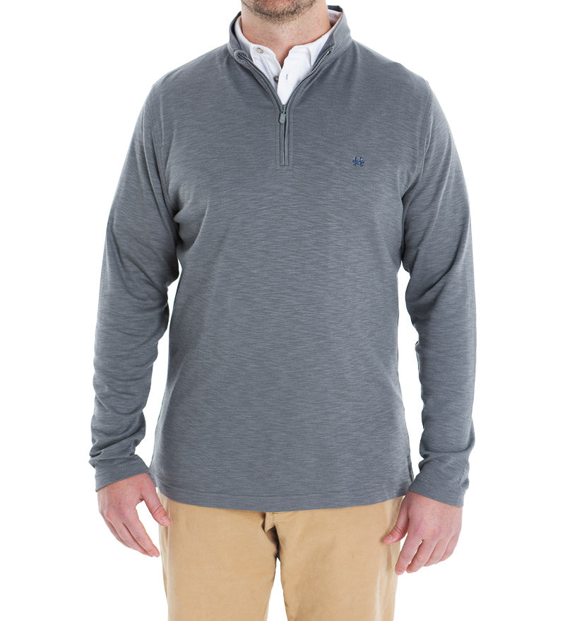 gray quarter zip pullover