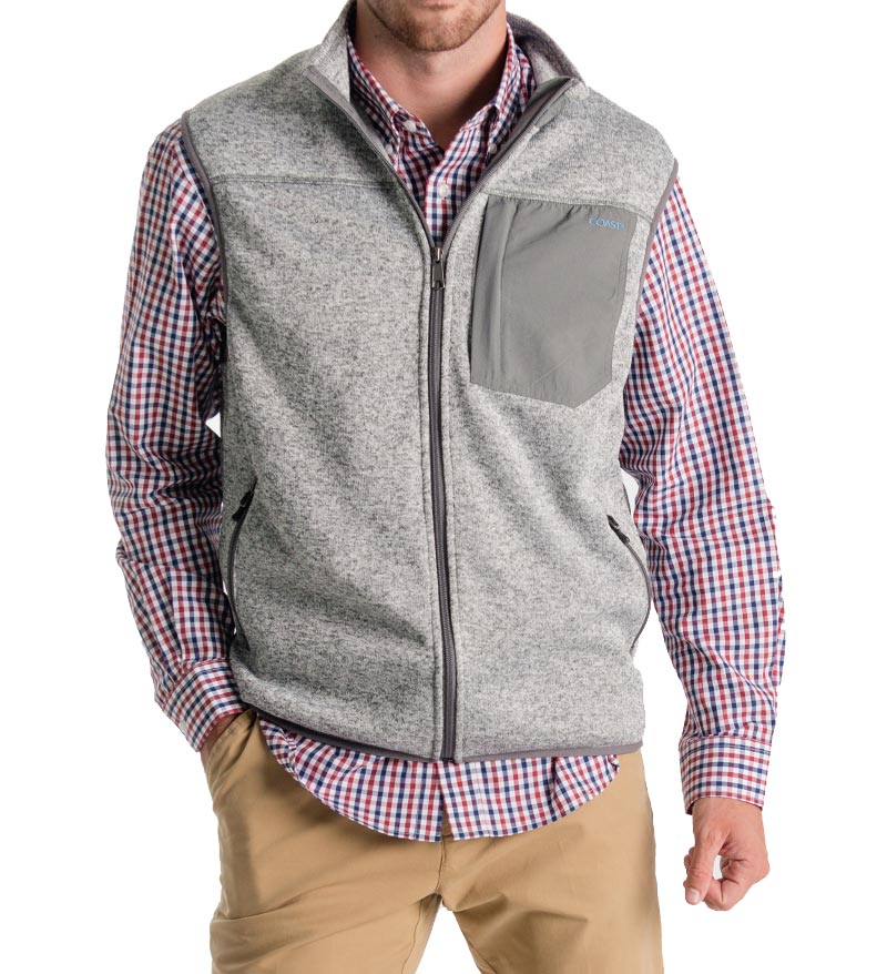 zip up fleece vest