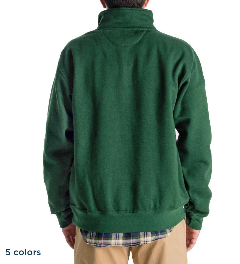 green quarter zip fleece